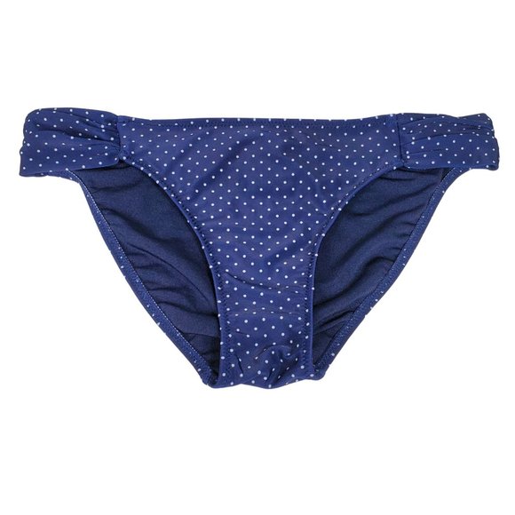 Sunproof by Weatherproof 2 Piece Stripe & Polka Dot Bikini Juniors Size 9 Navy - Picture 5 of 10